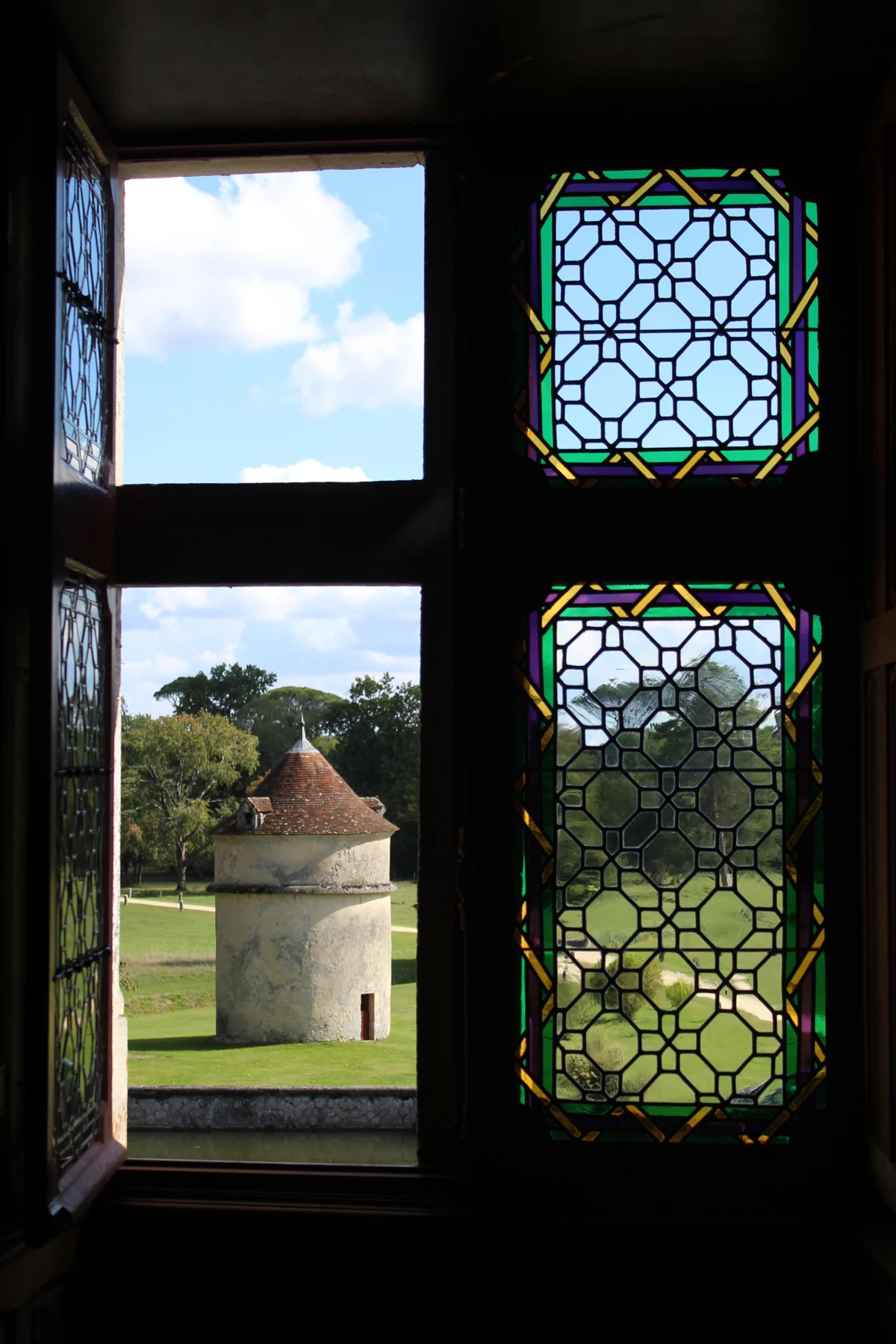 vitrail fenetre de la chambre de Montesquieu
